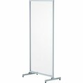 Lorell Protective Screen, w/Casters, Glass, 36inx1/4inx78in, CL LLR55673
